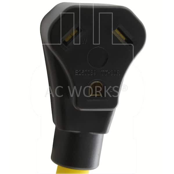 1.5 ft. 14-30P 30 Amp 4-Prong Dryer Plug to 30 Amp RV 10/3 Extension Cord Adapter