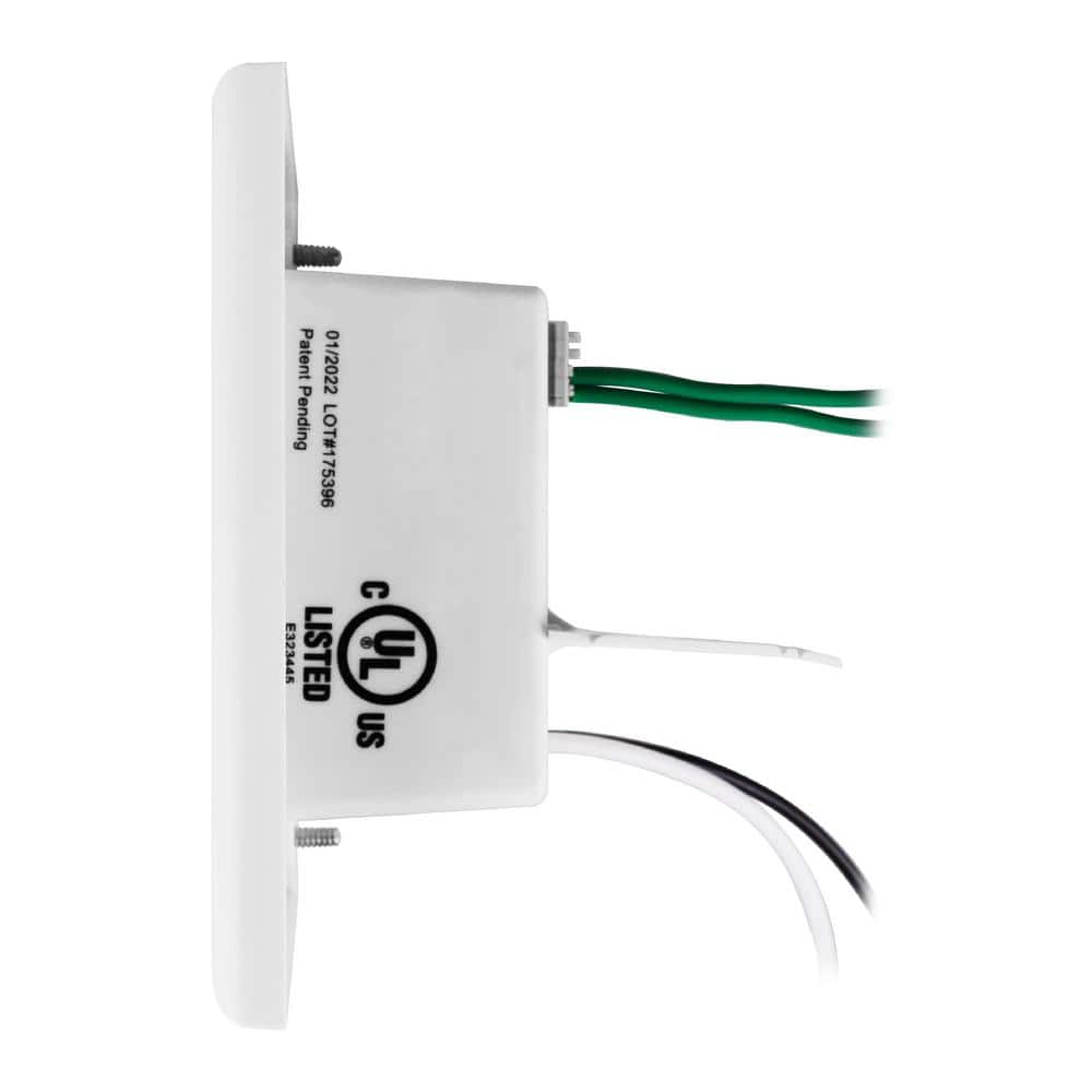 White Plastic Single-Gang Electronic Door Chime Kit with Lighted Button