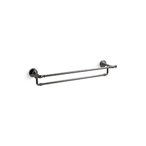 Artifacts 24 in. Wall Mounted Double Towel Bar in Vibrant Titanium