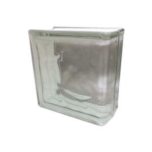 Nubio 4 in. Thick Series 8 in. x 8 in. x 4 in. End (4-Pack) Wave Pattern Glass Block (Actual 7.75 x 7.75 x 3.88 in.)