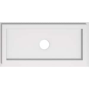 1 in. P X 18 in. W X 9 in. H X 2 in. ID Rectangle Architectural Grade PVC Contemporary Ceiling Medallion