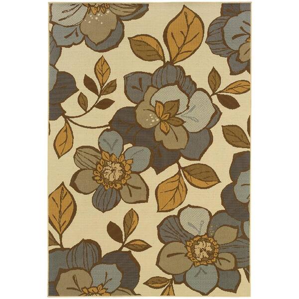 Home Decorators Collection Island Cream  Doormat 3 ft. x 5 ft. Indoor/Outdoor Patio Area Rug