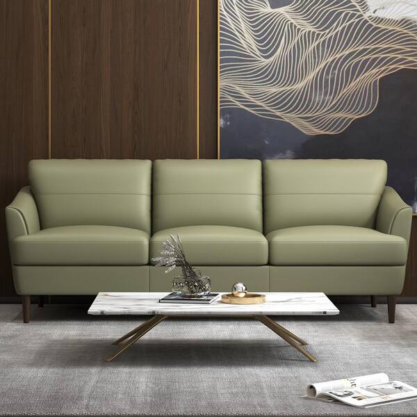 Acme Furniture Helena 36 in. W Flared Arm Leather Lawson Straight 