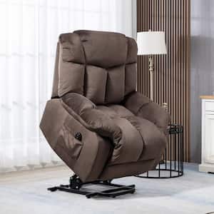 Chocolate Microfiber Standard (No Motion) Recliner with Storage