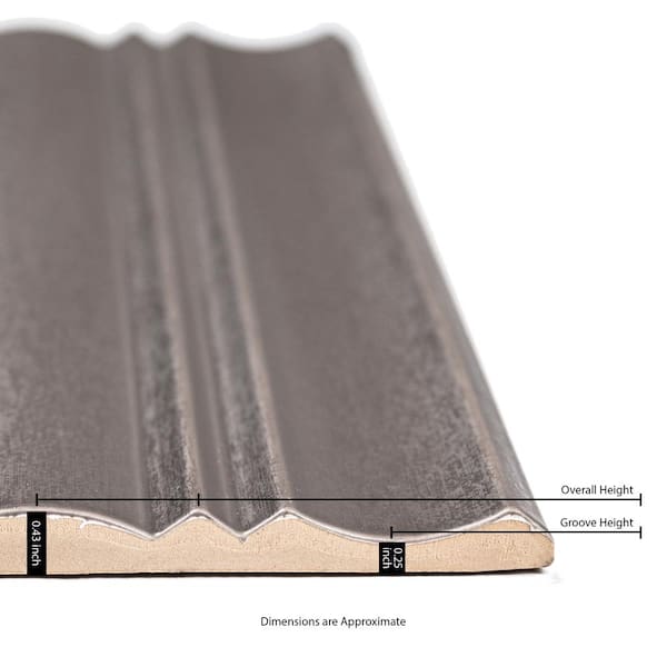 MSI Olden Pewtre 7 in. x 16 in. Satin Porcelain Fluted Subway Wall