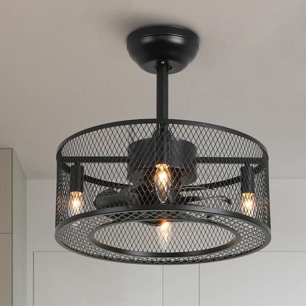 caged ceiling fan with light home depot