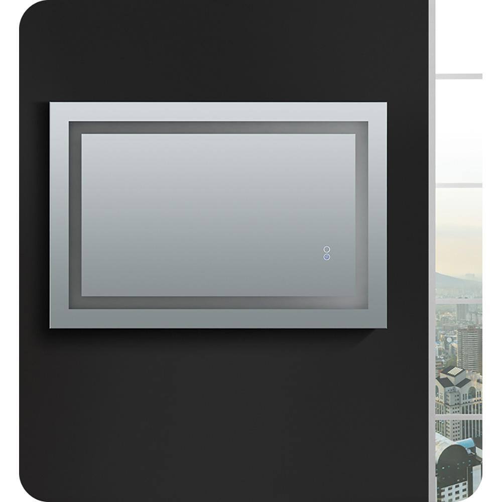 Frameless Rectangular LED Lighted Bathroom Vanity Mirror