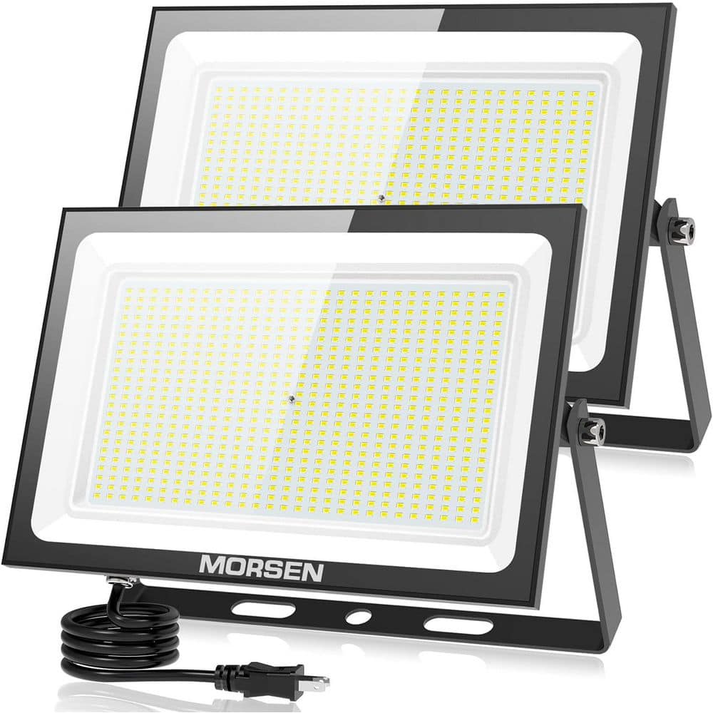 400W Equivalent 48000 Lumen Integrated LED Flood Light with Plug 2 Pack price history on PriceWatchPro
