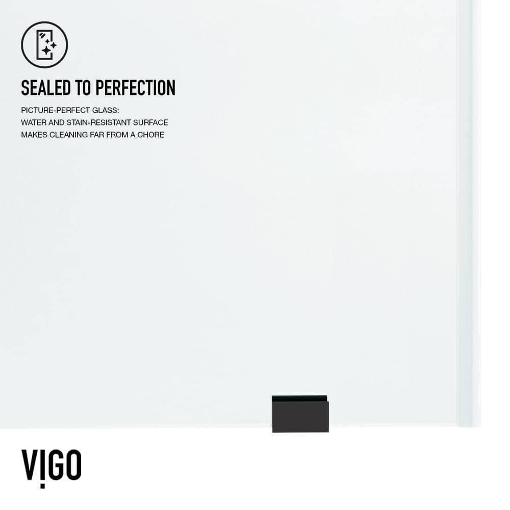Elan 76" High x 60" Wide Frameless Sliding Shower Door in Matte Black
