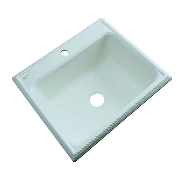 Thermocast Wentworth Drop-In Acrylic 25 in. 1-Hole Single Basin Kitchen Sink in Seafoam Green
