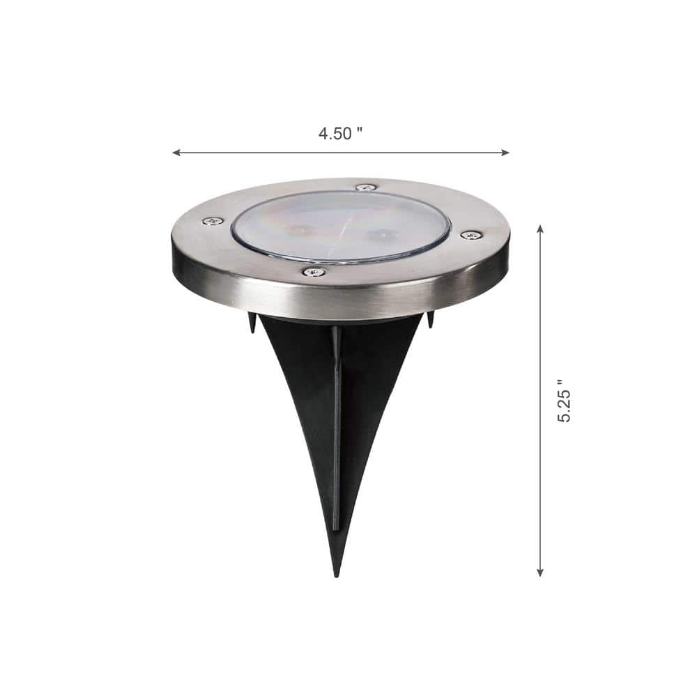 Set of 6 Solar Powered LED Pathway Lights with Dusk to Dawn Sensor
