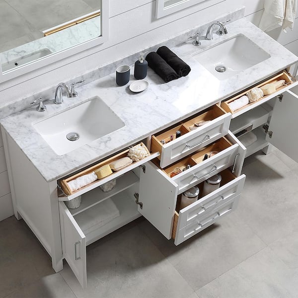 Ove Decors Tahoe 72 In W Double Sink, Double Sink Vanity 72 Inch With Top