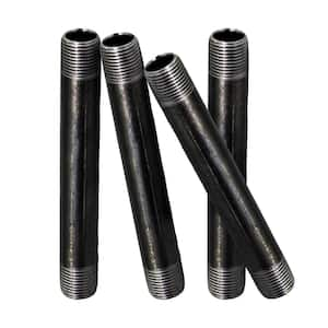 Black Steel Pipe, 3/8 in. x 9 in. Nipple Fitting (Pack of 4)