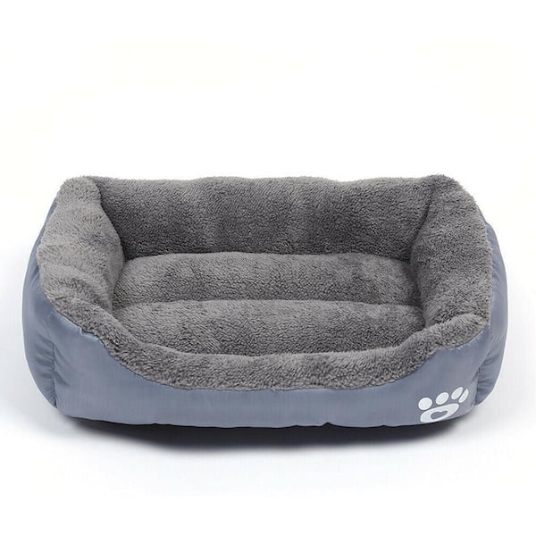 Unbranded Large Gray Washable Pet Dog Cat Bed