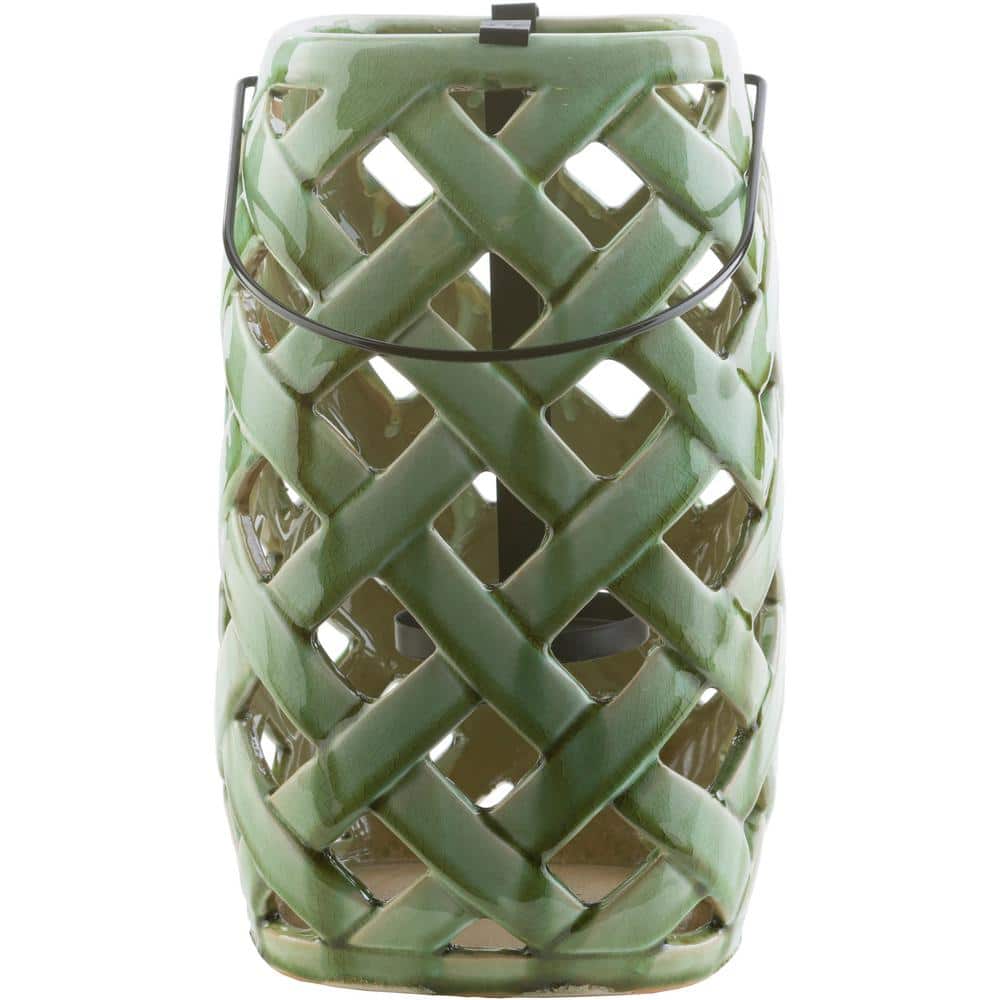 Green Ceramic Lantern