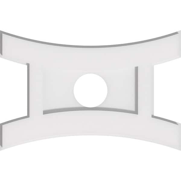Ekena Millwork 16 in. W x 10-5/8 in. H x 3 in. ID x 1 in. P Haven Architectural Grade PVC Contemporary Ceiling Medallion