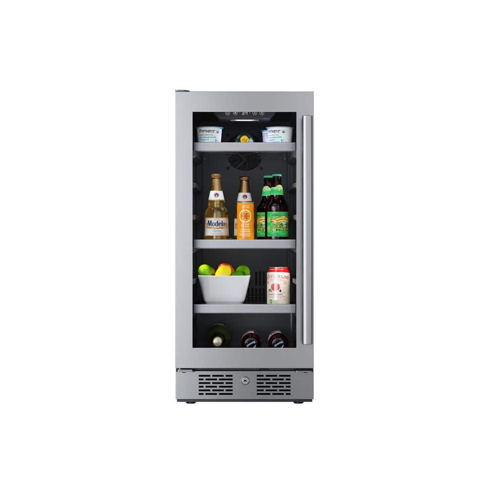 15-Inch Stainless Steel Smart Undercounter Beverage Refrigerator