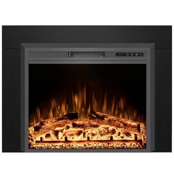 Prismaster ...keeps your home stylish 39.4 in. W Electric Fireplace Inserts with Trim Kit, 3 Flame Colors, 750-Watt/1500-Watt, Timer, Black