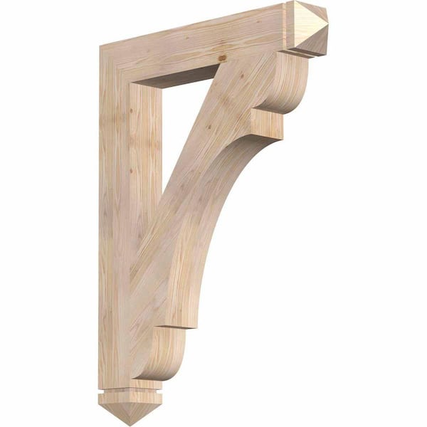 Ekena Millwork 5.5 in. x 42 in. x 34 in. Douglas Fir Olympic Arts and Crafts Smooth Bracket