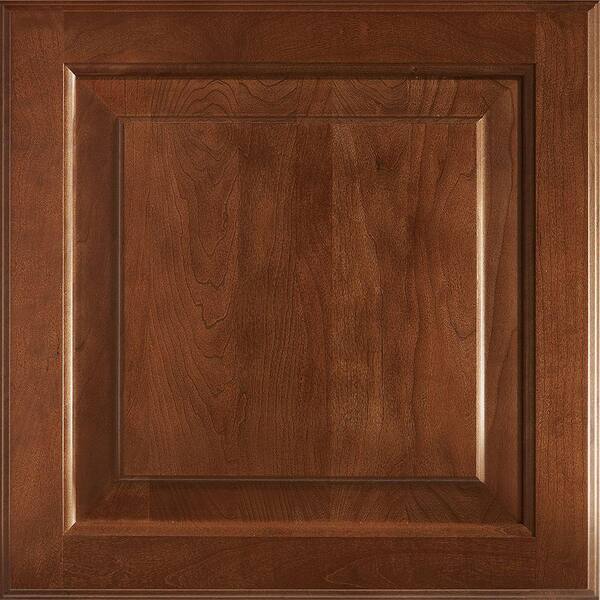 American Woodmark 14-9/16x14-1/2 in. Cabinet Door Sample in Charlottesville Cherry Spice