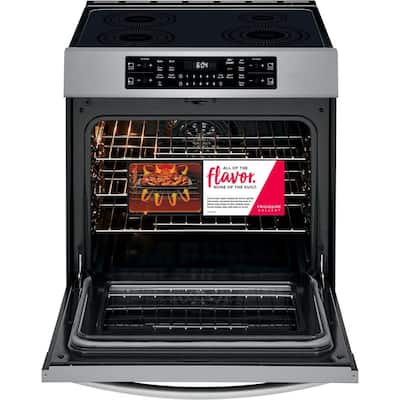 30 in. 5.4 cu. ft. Front Control Induction Range with Air Fry in Stainless Steel