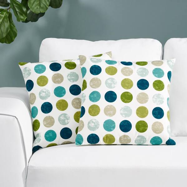 Noble House Hancock Multicolor Print Polyester 18 in. x 18 in. Throw Pillow (Set of 2)