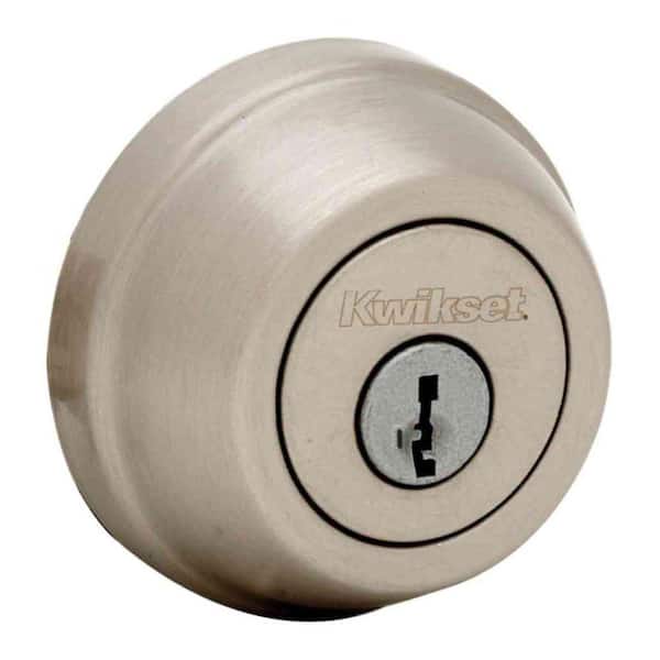 Kwikset 780 Series Satin Nickel Single Cylinder Deadbolt Featuring SmartKey Security with Microban Antimicrobial Technology