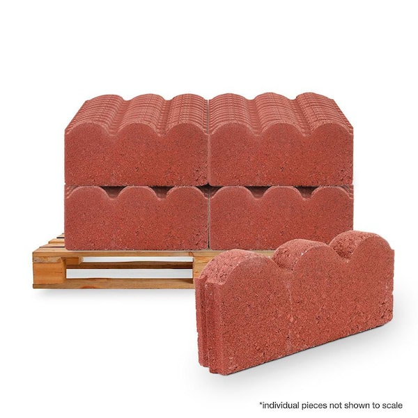 12 in. x 2 in. x 5.25 in. Straight Scallop Pewter Concrete Edger (224-Pieces/224 sq. ft./Pallet)