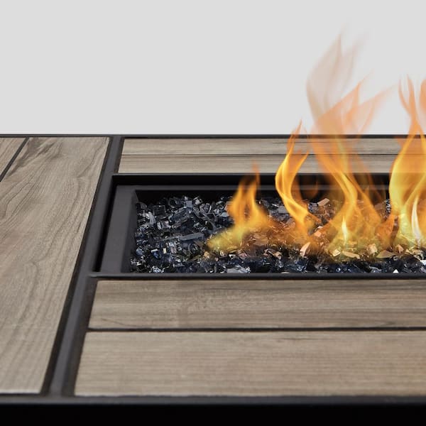 Grey Reflective Fire Glass