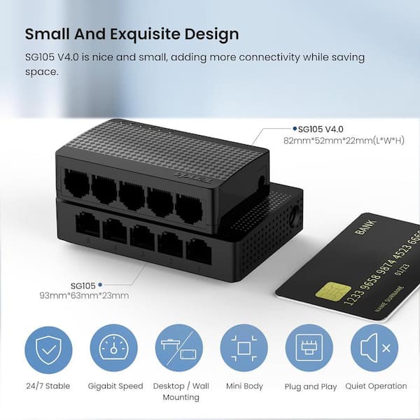 Ethernet Switch 5 Port Mini