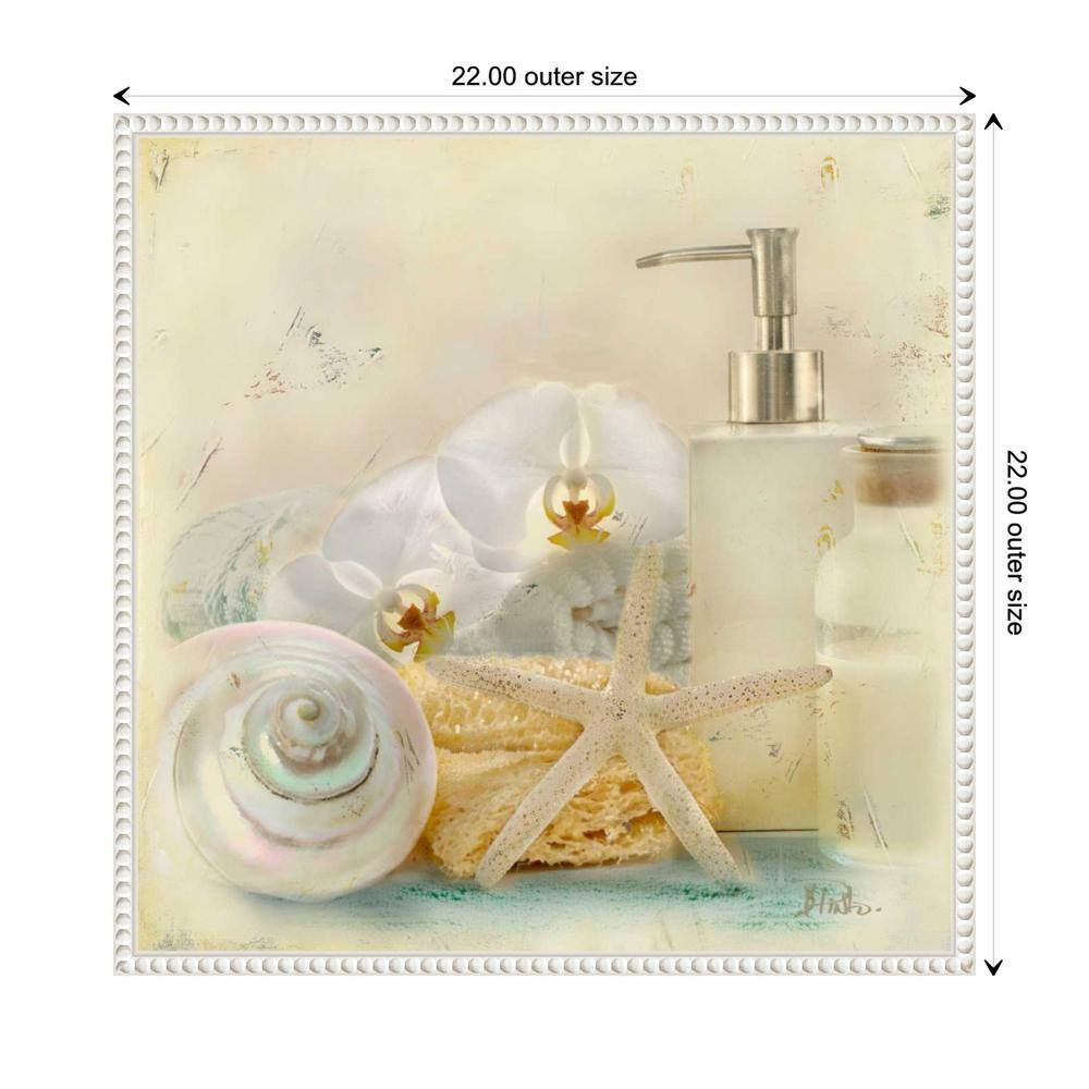 Nautical Still Life Framed Canvas Wall Art with Beaded Perimeter