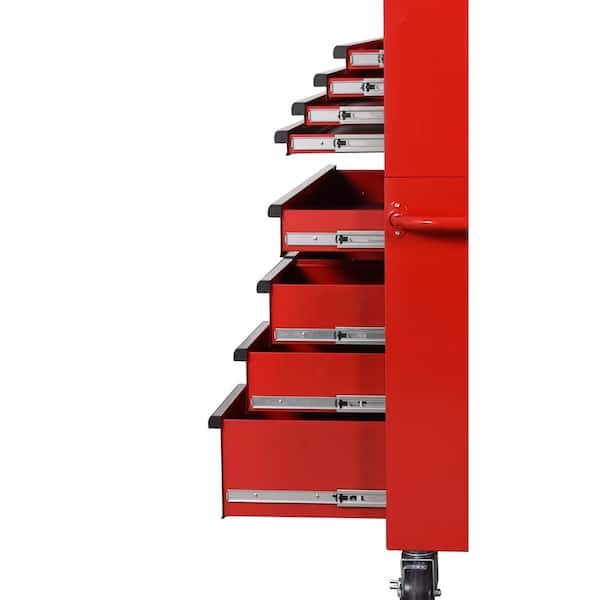 Husky Standard Duty 42 in. x 18 in. D 12-Drawer Red Rolling Tool Chest Combo