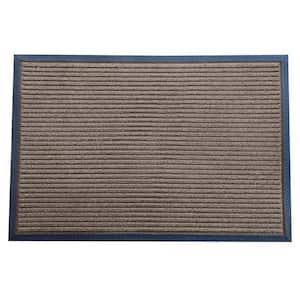 Indoor Outdoor Doormat Brown 36 in. x 60 in. Stripes Floor Mat