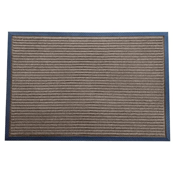 Envelor Indoor Outdoor Doormat Brown 36 in. x 60 in. Stripes Floor Mat