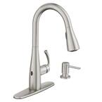 Essie Touchless 1-Handle Pull-Down Sprayer Kitchen Faucet with MotionSense Wave and Power Clean in Spot Resist Stainless