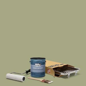 1 gal. #S370-4 Rejuvenation Extra Durable Satin Enamel Interior Paint and 5-Piece Wooster Set All-in-One Project Kit