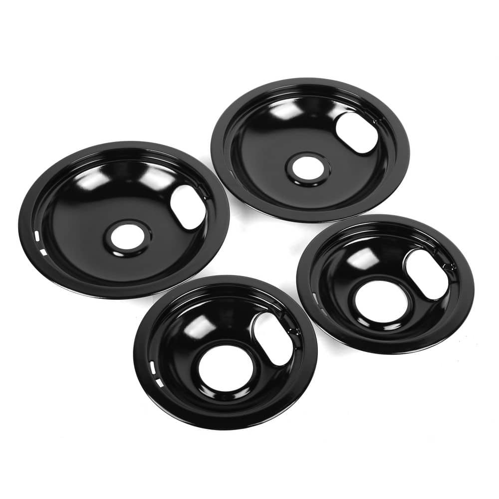 WEN 4-Piece Drip Pan Set for OEM Part Number W10290350 Range Drip Pans and W10290353 Burner Drip Pans