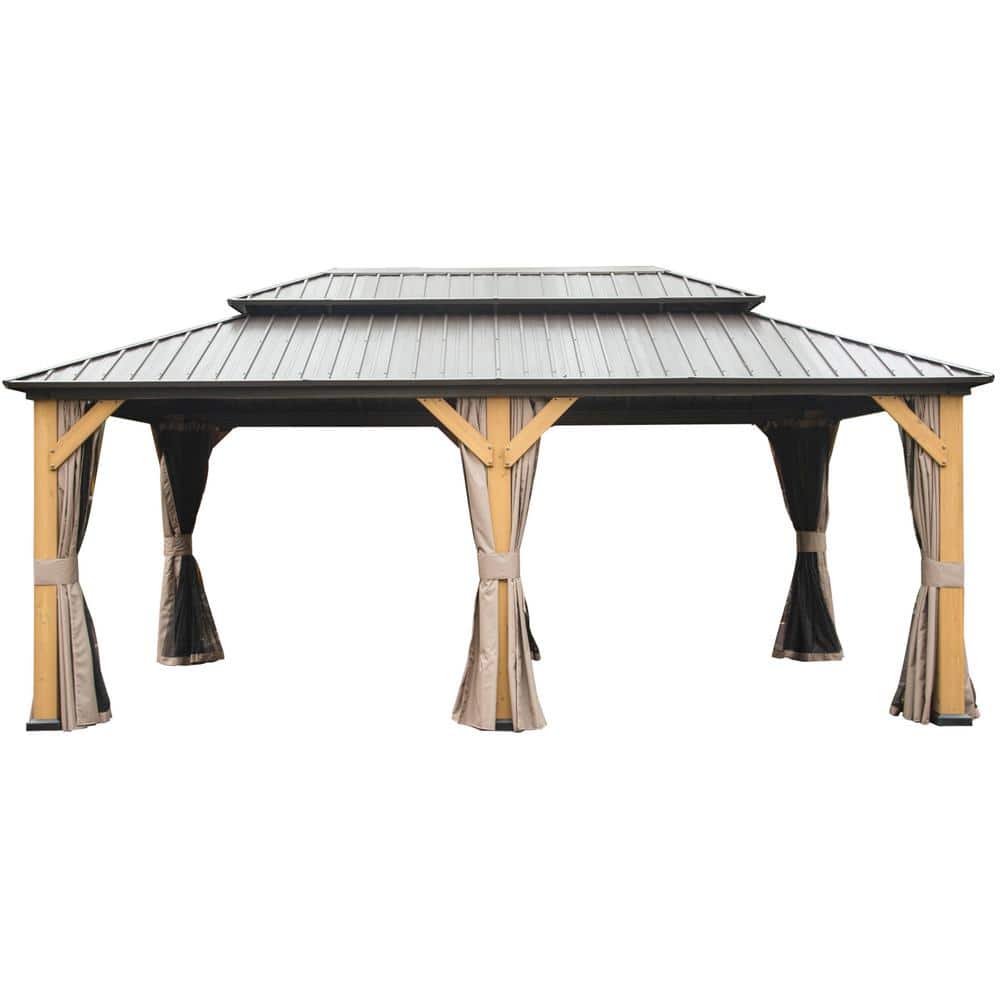 ToolCat 12 ft. x 20 ft. Brown Aluminum Double Galvanized Steel 