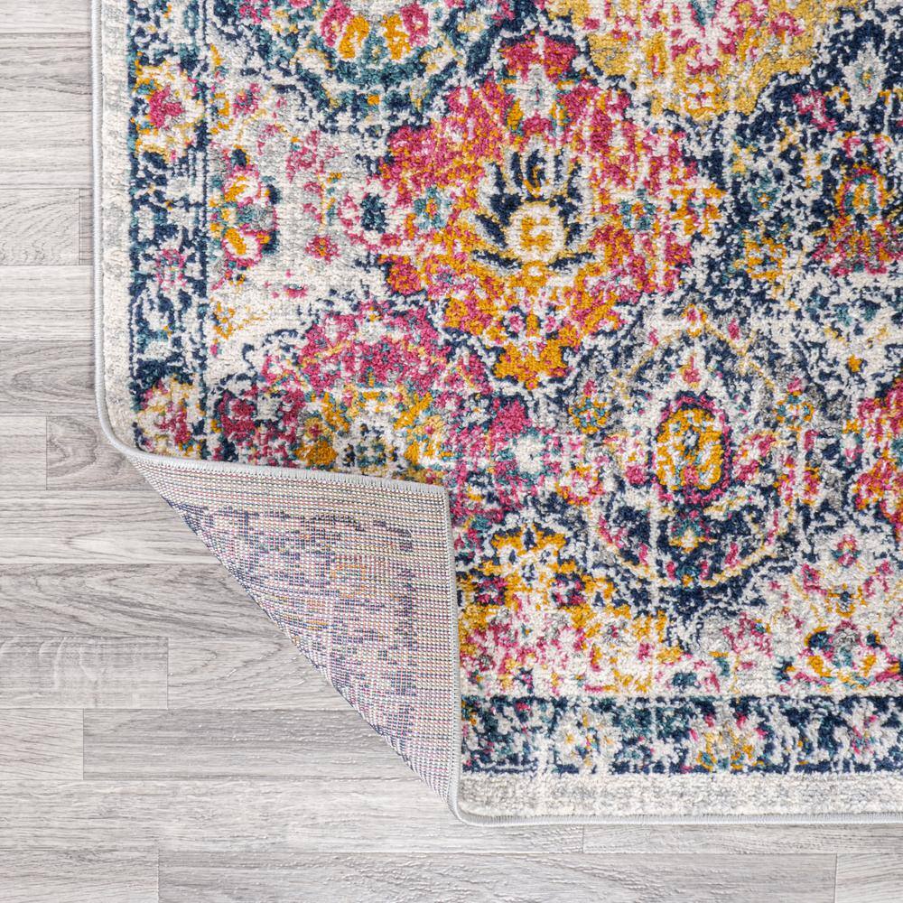 Bohemian Ivory & Multi-Color Synthetic 2x8 Area Rug
