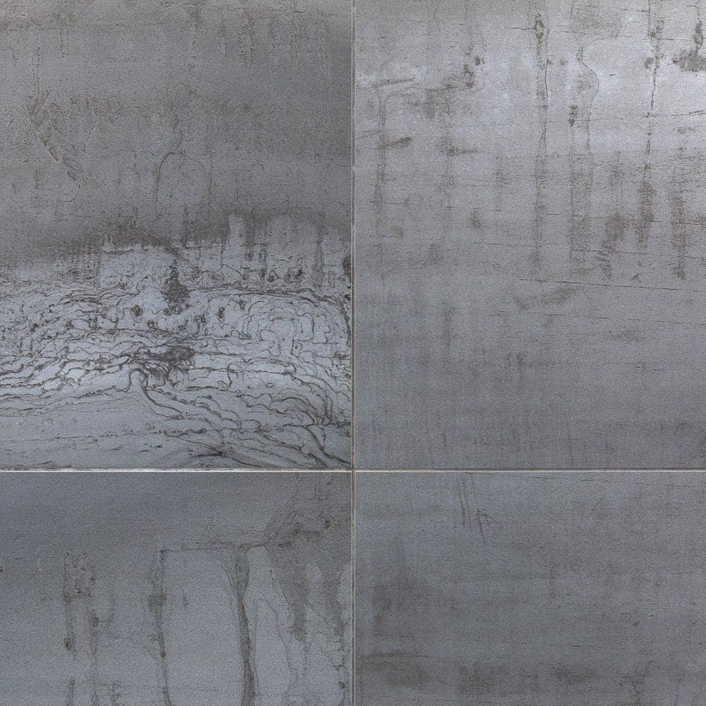 Large Format Light Gray Matte Porcelain Square Tile