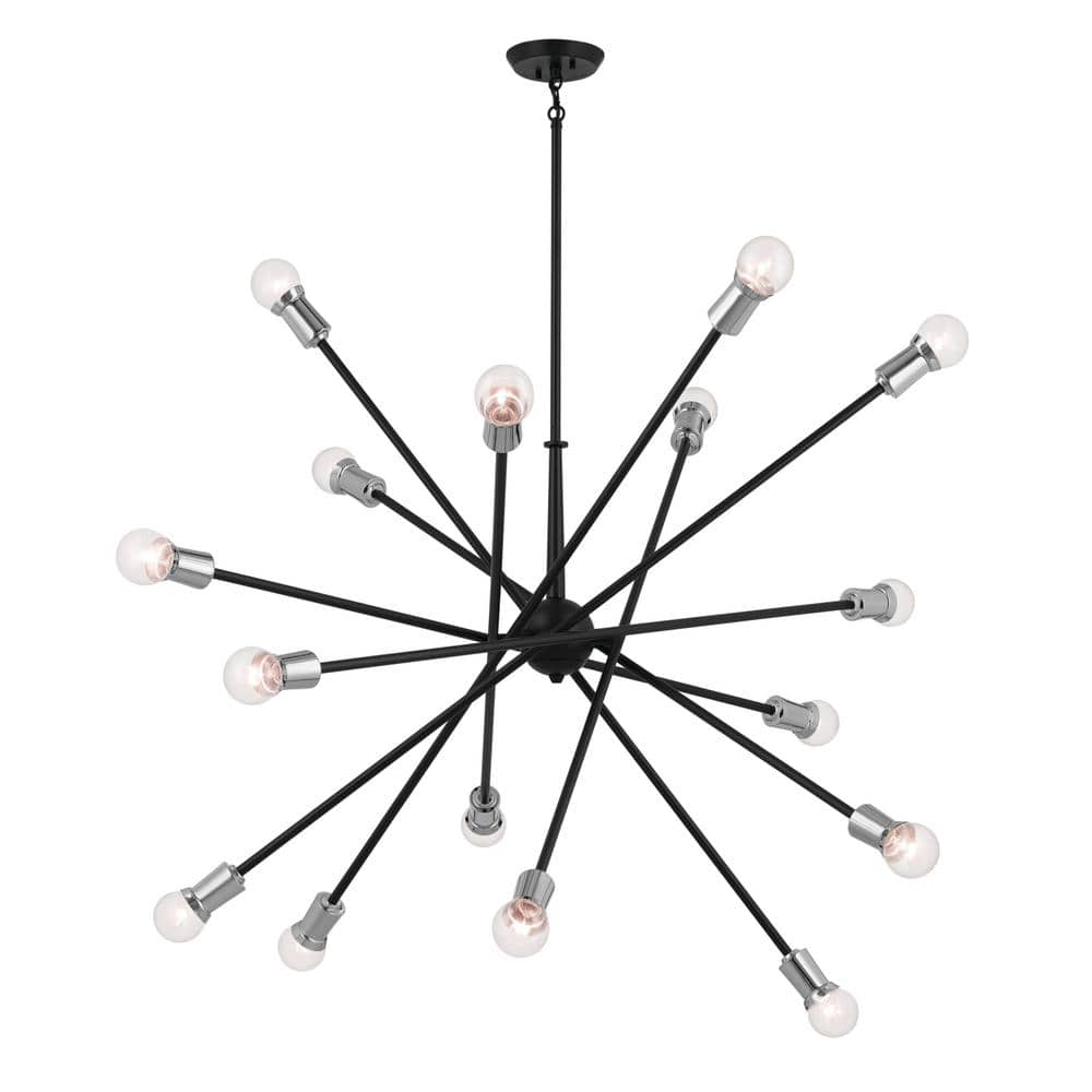 Reviews for KICHLER Armstrong 63 in. 16Light Black MidCentury Modern