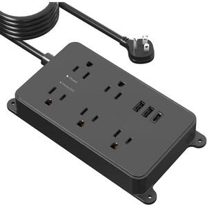 PRO 7-Outlet Surge Protector Power Strip With 25-Foot Long Cord – 1080 Joule, 120V, White