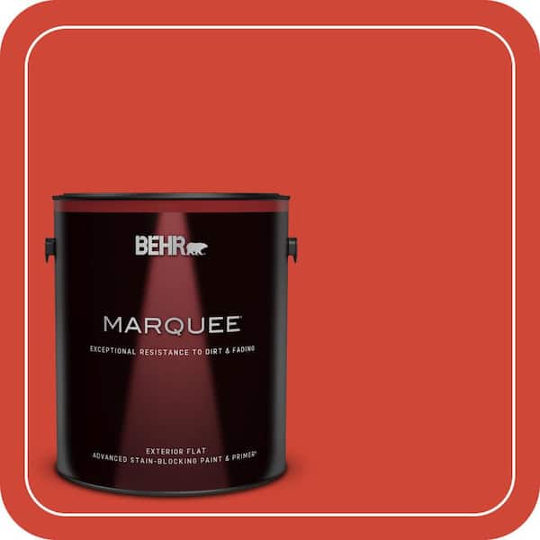 BEHR MARQUEE 1 gal. #180B-7 Chili Pepper Flat Exterior Paint & Primer