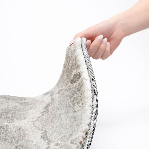 Dream Shag Premium Machine Washable Abstract ADS743 Silver 10 ft. x 14 ft. Area Rug