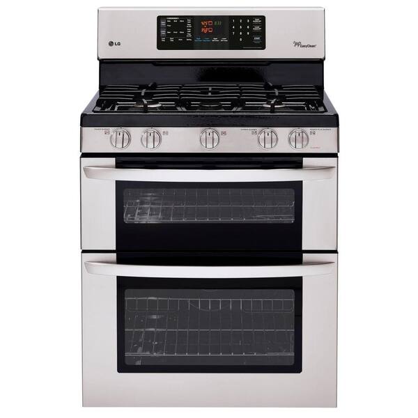 LG 6.1 cu. ft. Double Oven Gas Range with EasyClean Self-Cleaning Oven in Stainless Steel