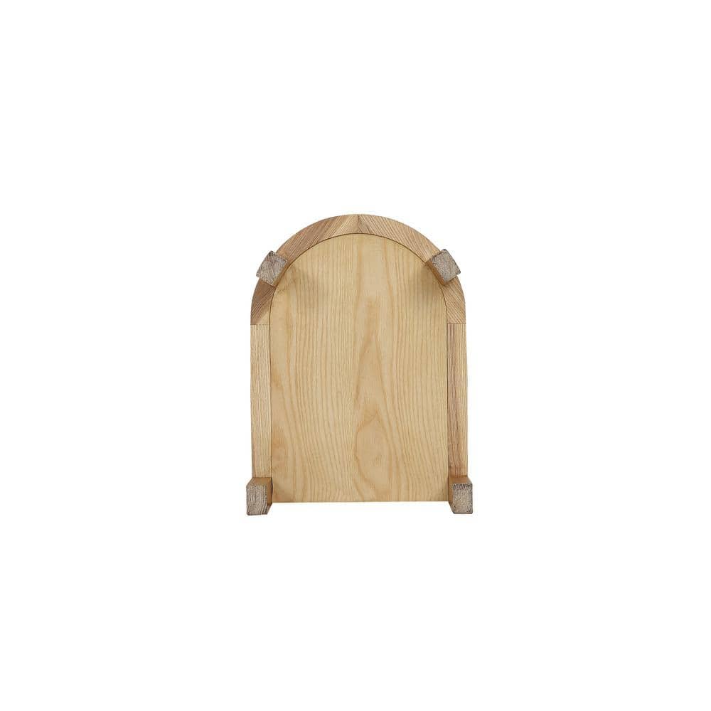Tahitian Resort-Inspired Natural Ash and Rattan 2-Shelf End Table