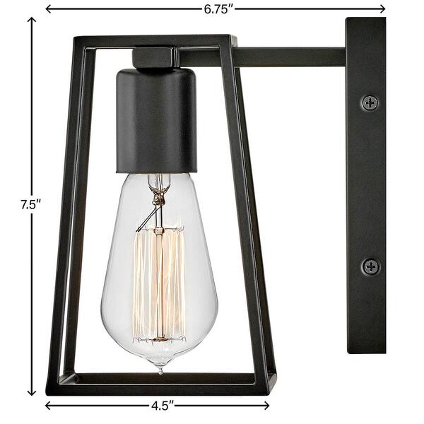 HINKLEY - Filmore 4.5 in. 1 Light Black Vanity Light