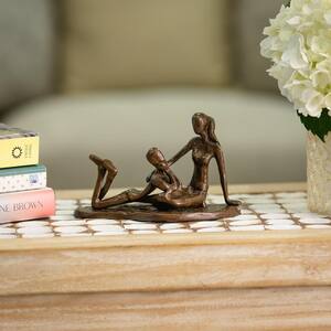 5.62 in. Couple Sharing Thoughts Bronze Sculpture