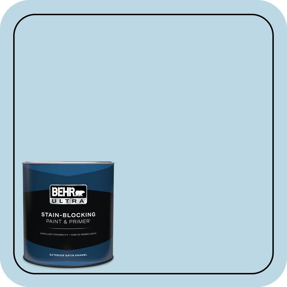 1 qt. #S490-2 Glacial Stream Satin Enamel Exterior Paint & Primer price history on PriceWatchPro