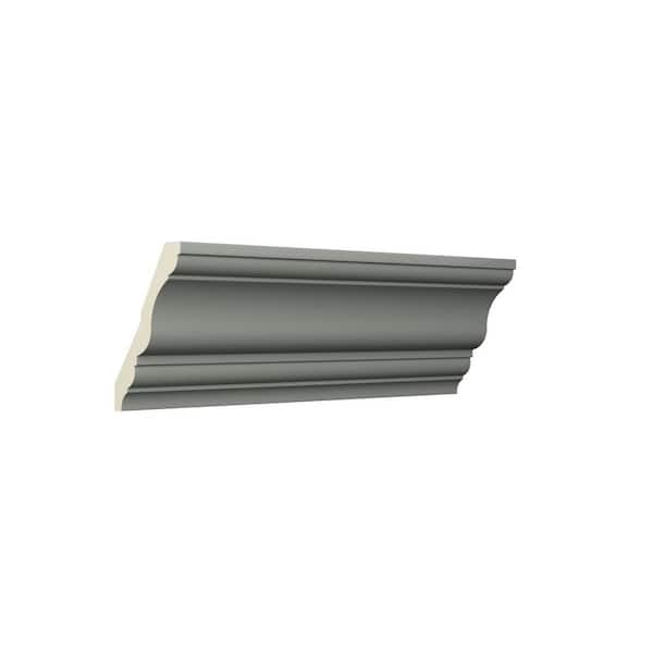 Ekena Millwork Alicia 2.5 in. D x 4.625 in. W x 96 in. L Polyurethane Crown Moulding